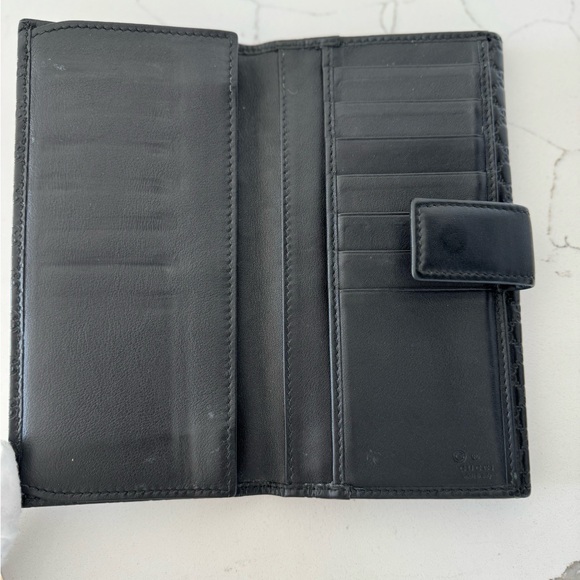 NWOT Gucci Guccissima Leather Black Wallet Entrupy Authenticated FULL INCLUSION - Picture 8 of 10
